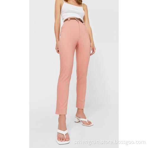 S2022 Women's Casual pants solid color slim fit